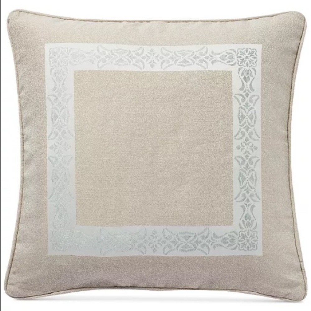 Waterford Fine Linens European Sham Gwyneth 26” x 26” Square One Euro Sham New